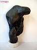 桂北茶江黑卵石--罗丹雕塑-思想者
